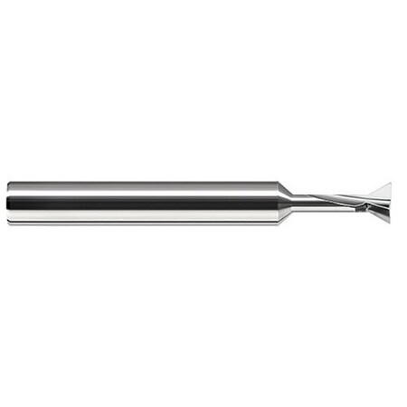 Harvey Tool 1/4 in. Cutter dia. x 0.3750 in. 3/8 Neck Length x 90Deg included Carbide Dovetail Cutter, 2 Flutes 721416